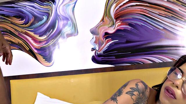 Watch this tattooed Latina with piercings take a bath before being bred in cowgirl in high heels and tattoos