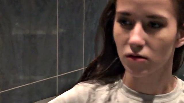 Cute teen masturbates in hot shower scene