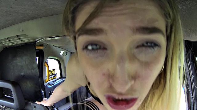 Horny student craves a driver's cock in reverse cowgirl action