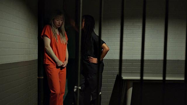 Black lesbian prison guard pussylicked and fingered