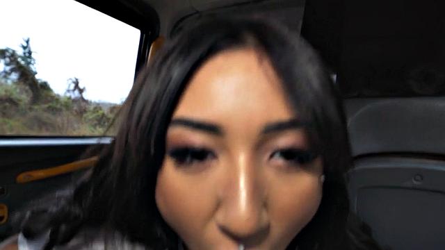 Alt babe got her pierced pussy banged by driver