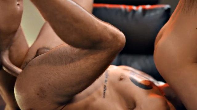 Bisex smallboobs babe 3some in public cinema