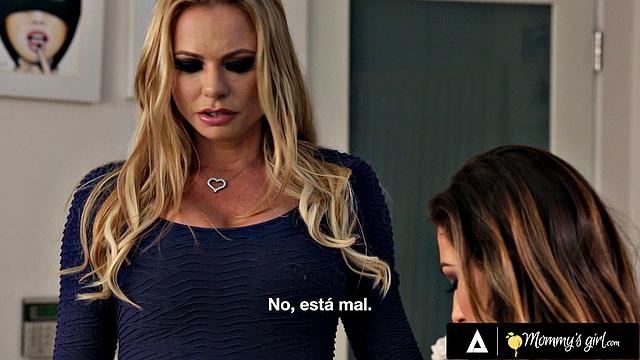 MOMMY'S GIRL - Nosy Neighbor Caught Reena Sky & Stepdaughter Tiffany Watson - SPANISH SUBTITLES