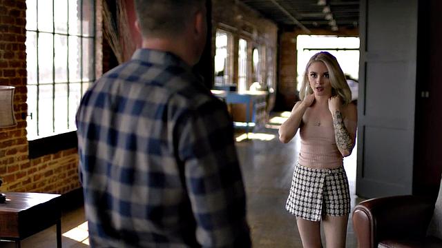 Petite alternative 21yo stepdaughter gets smashed by stepdad