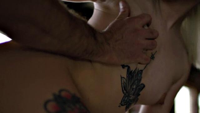 Petite alternative 21yo stepdaughter gets smashed by stepdad