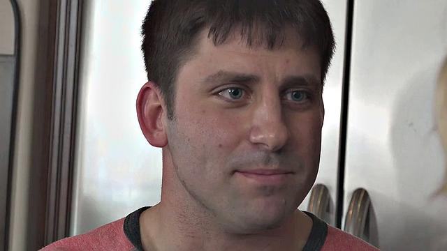 Blonde tgirl barebacks stepbro after blowjob