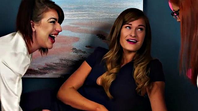 CFNM group of ladies suck and wank cock