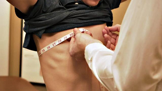 Petite 21yo twink barebacked by doctor in infirmary