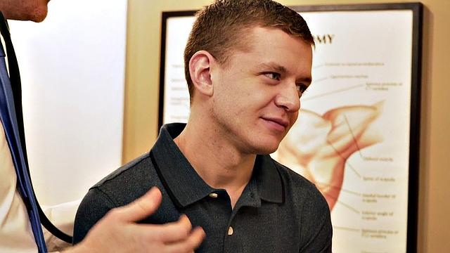 Petite 21yo twink barebacked by doctor in infirmary