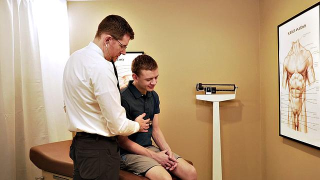 Petite 21yo twink barebacked by doctor in infirmary