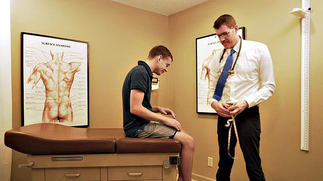 Petite 21yo twink barebacked by doctor in infirmary