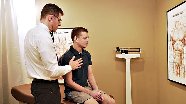 Petite 21yo twink barebacked by doctor in infirmary