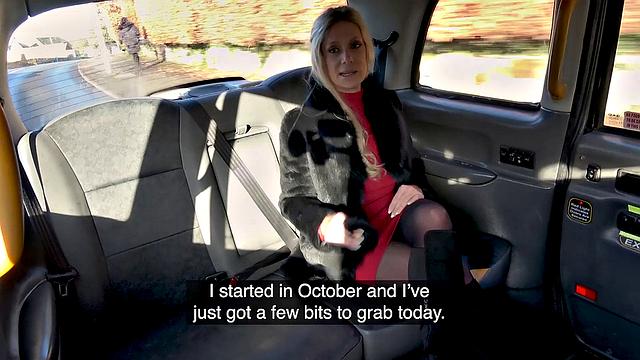 British blonde Sasha Steele gets her pussy fingered & throat blown while getting drenched in car wash