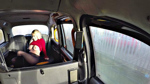 British blonde Sasha Steele gets her pussy fingered & throat blown while getting drenched in car wash