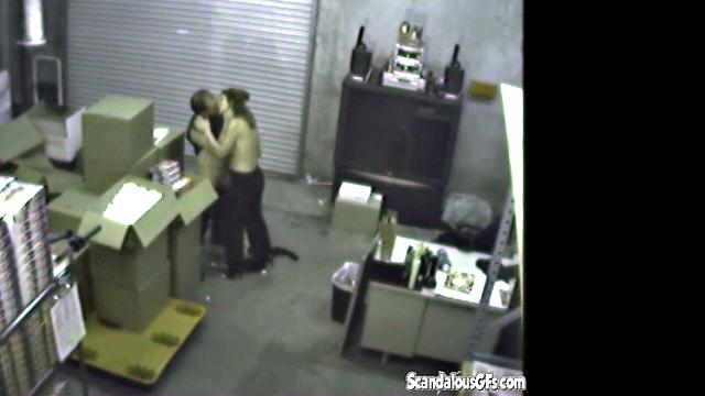 Couple having a Blowjob at the warehouse