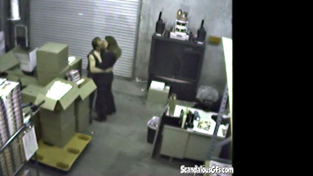 Couple having a Blowjob at the warehouse