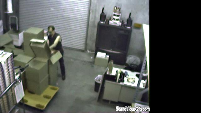 Couple having a Blowjob at the warehouse
