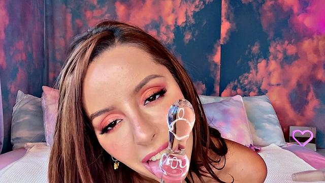 Naughty JOI with a trimmed pussy & bra play