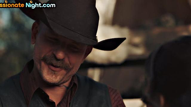 Stable cowboy sex with busty asian