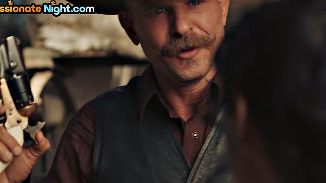 Stable cowboy sex with busty asian