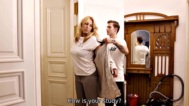 SHAME4K. Mature blonde dreams about dick as guy enters