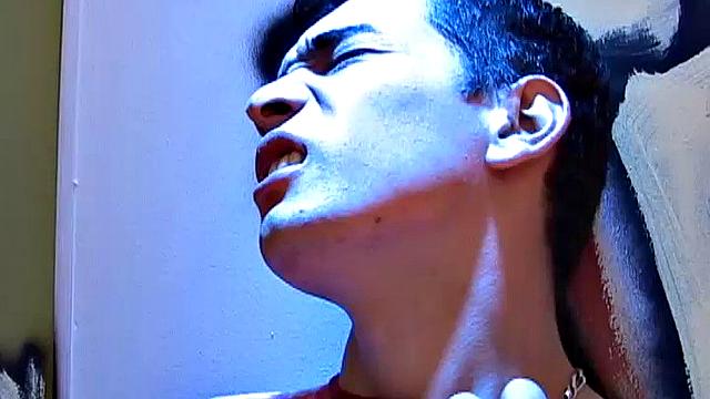 Surrounded by graffiti, this Latin trio gets together for some fun, and Tito is the center of attention. Soon Walter and Deivi have him on his knees sucking their dicks.