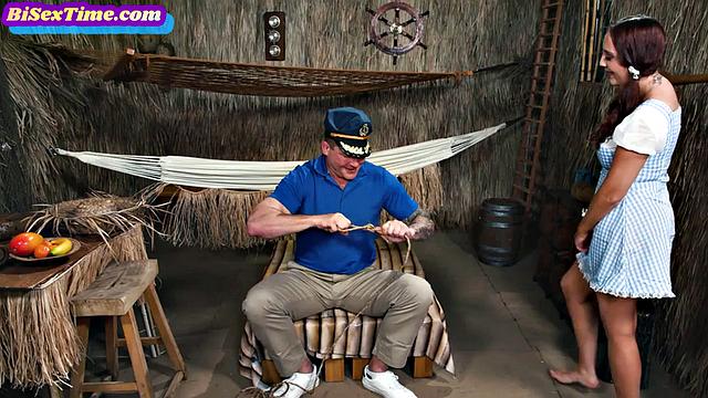 Cosplay bisexual threesome