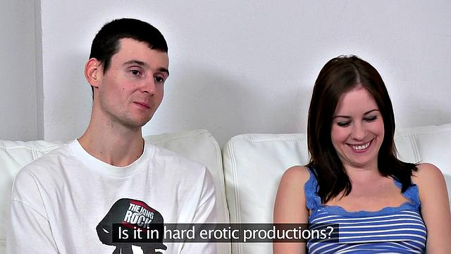 Virgin Can't Get His Dick Hard So Blonde Agent Fucks His Cute Friend