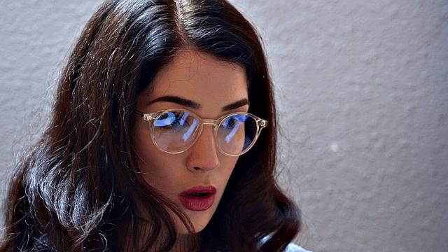 Blonde and brunette lesbians in high heels and glasses enjoy pussy licking, pussy fingering, face sitting and more