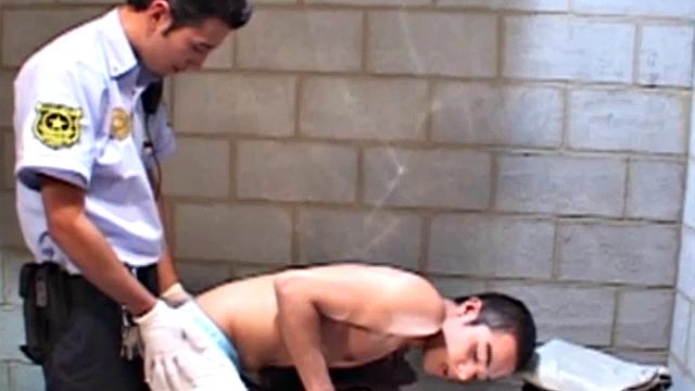 Young Latino David Contreras is about to do some time in prison, but before he even is his cell, the guards decide to have their way with him.