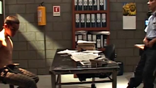 Young Latino David Contreras is about to do some time in prison, but before he even is his cell, the guards decide to have their way with him.