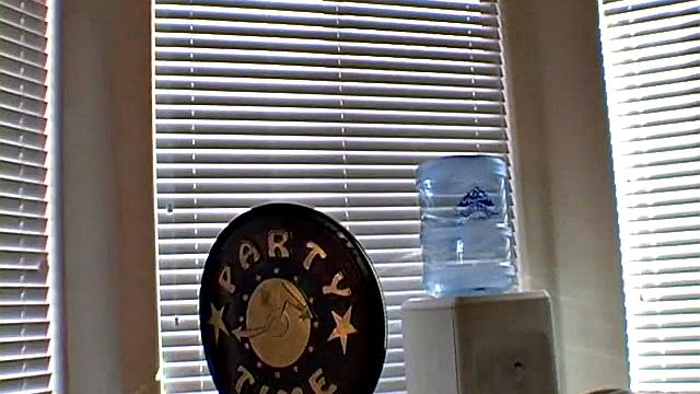 Melody hot blonde straddles a chair