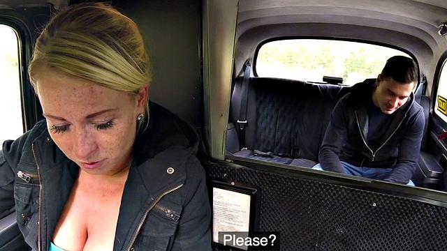 Bigboob euro cabbie sucking passenger after cowgirl