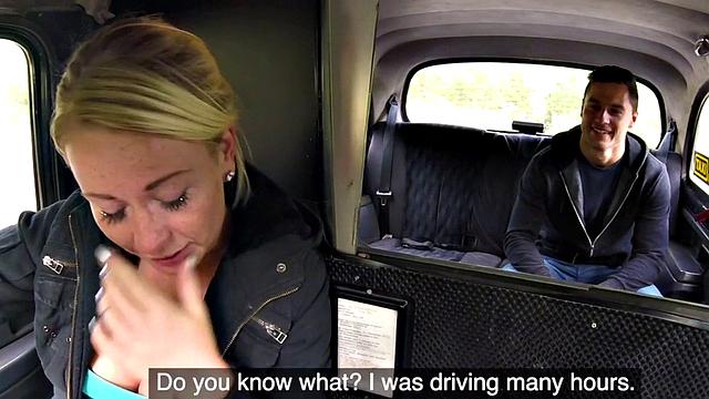 Bigboob euro cabbie sucking passenger after cowgirl