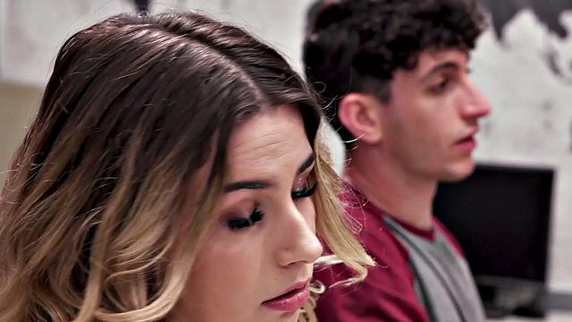 Creampied hairy bush teacher in trio with alumni