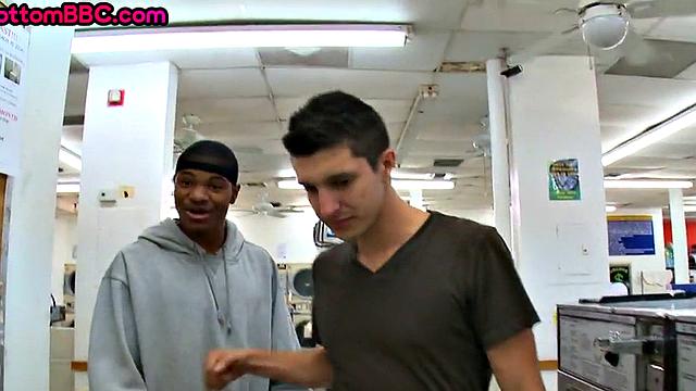 Ebony picked up and banged in public laundry service