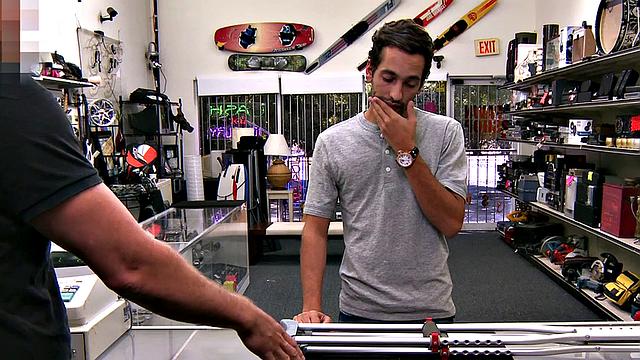 Customer fucked by gay boss in office in asshole