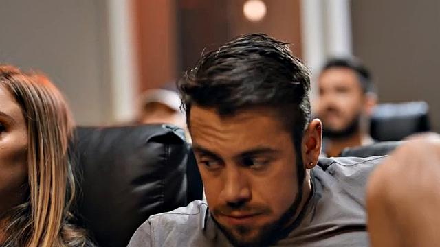 Bisex skinny babe fucked in public cinema 3some