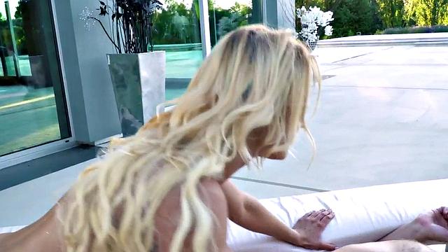 Big-dicked stud pounds hairy anal babe in wild outdoor missionary