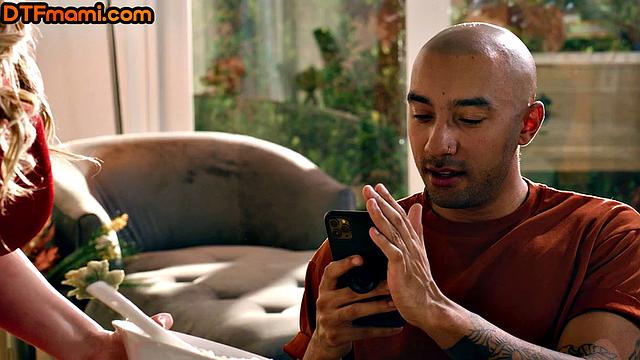 Big-titted cougar fucked by lover