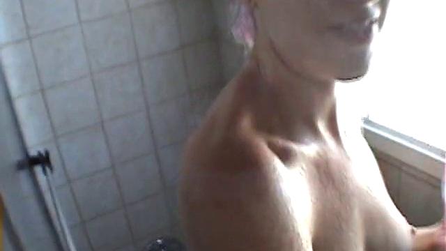 Amateur Girlfriend Shaves Her Pussy in the Shower with a Soap Shave