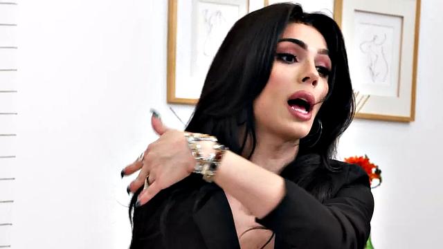 Trans individuals smashed perverted female in threesome sex