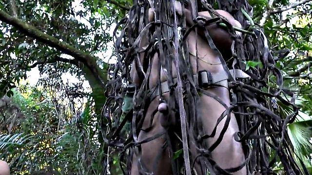 Massive military amateur assfucked outdoors by colleague