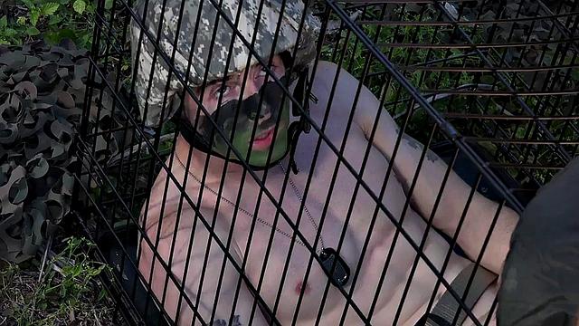 Massive military amateur assfucked outdoors by colleague