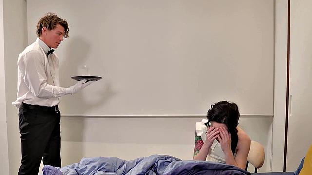 VIP4K. Five minutes before the wedding - perfect for horny bride to fuck