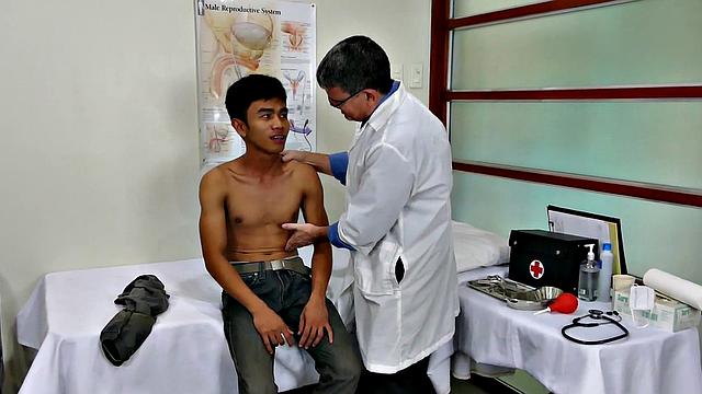 Asian twink fingered and bred at the doctor