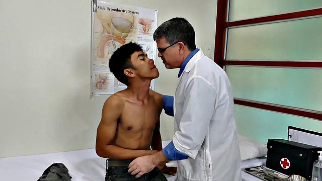Asian twink fingered and bred at the doctor