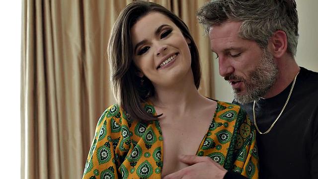 Teasing babe bounces on lover's cock and dirty talks