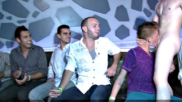 Real stripping party with public Oral