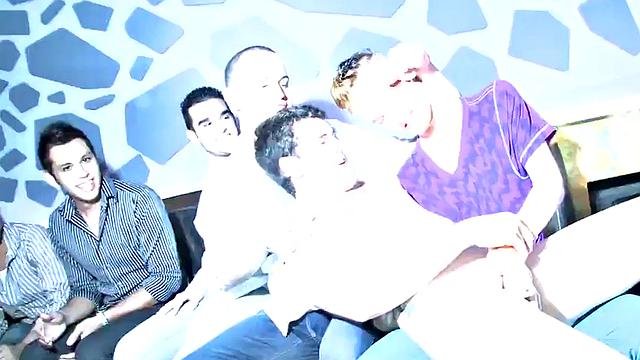 Real stripping party with public Oral